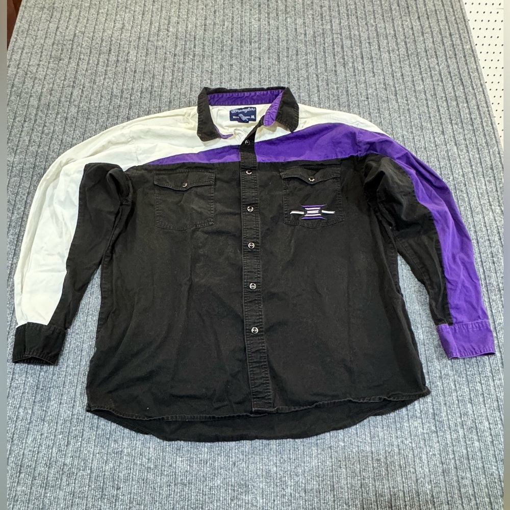 Vintage Wrangler‎ Pearl Snap Long Sleeve XL